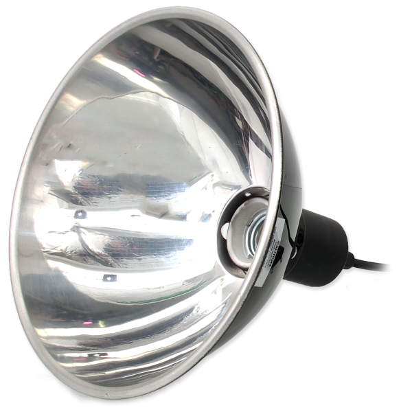 Preview: Lampenfassung (Keramik) mit Reflektor 19cm